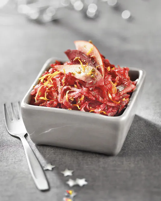 Recette Salade De Pommes Et De Betterave Crues Sante Magazine