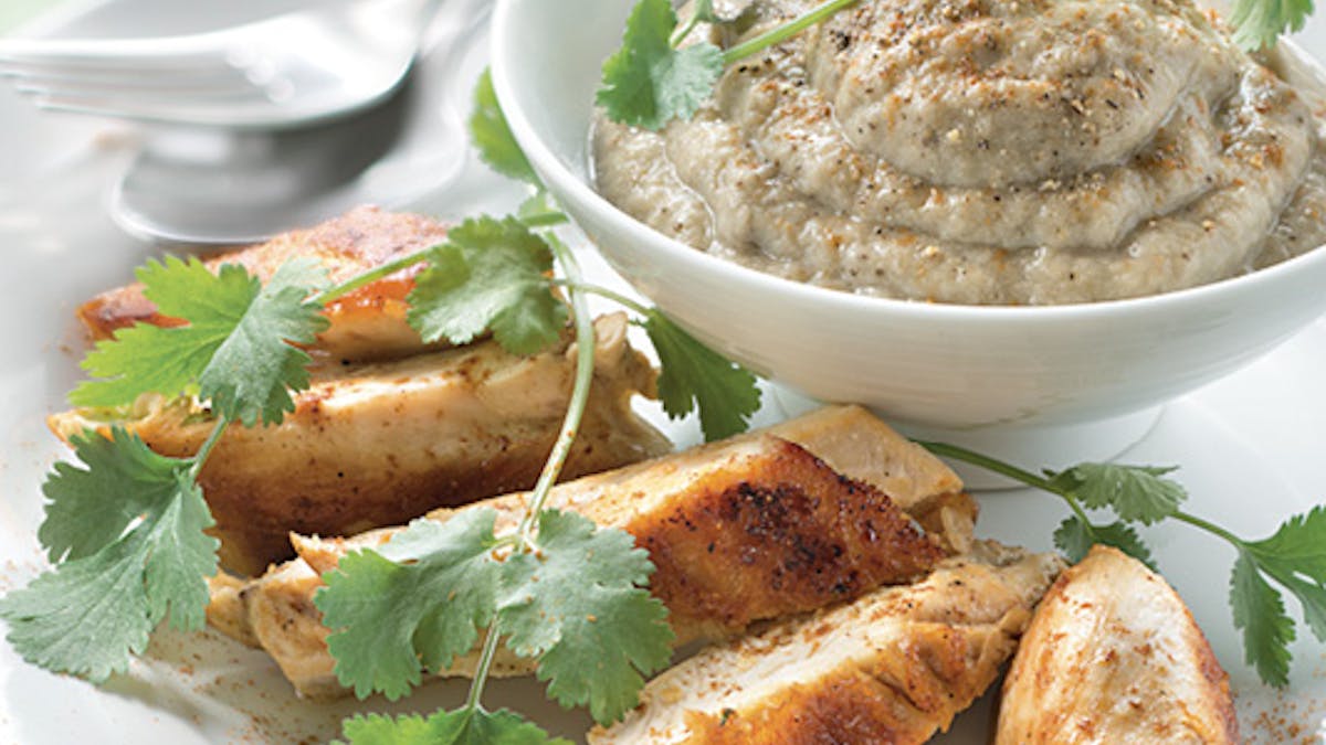 Recette Poulet Grille Et Puree D Aubergine Sante Magazine Recette Poulet Grille Et Puree D Aubergine Sante Magazine