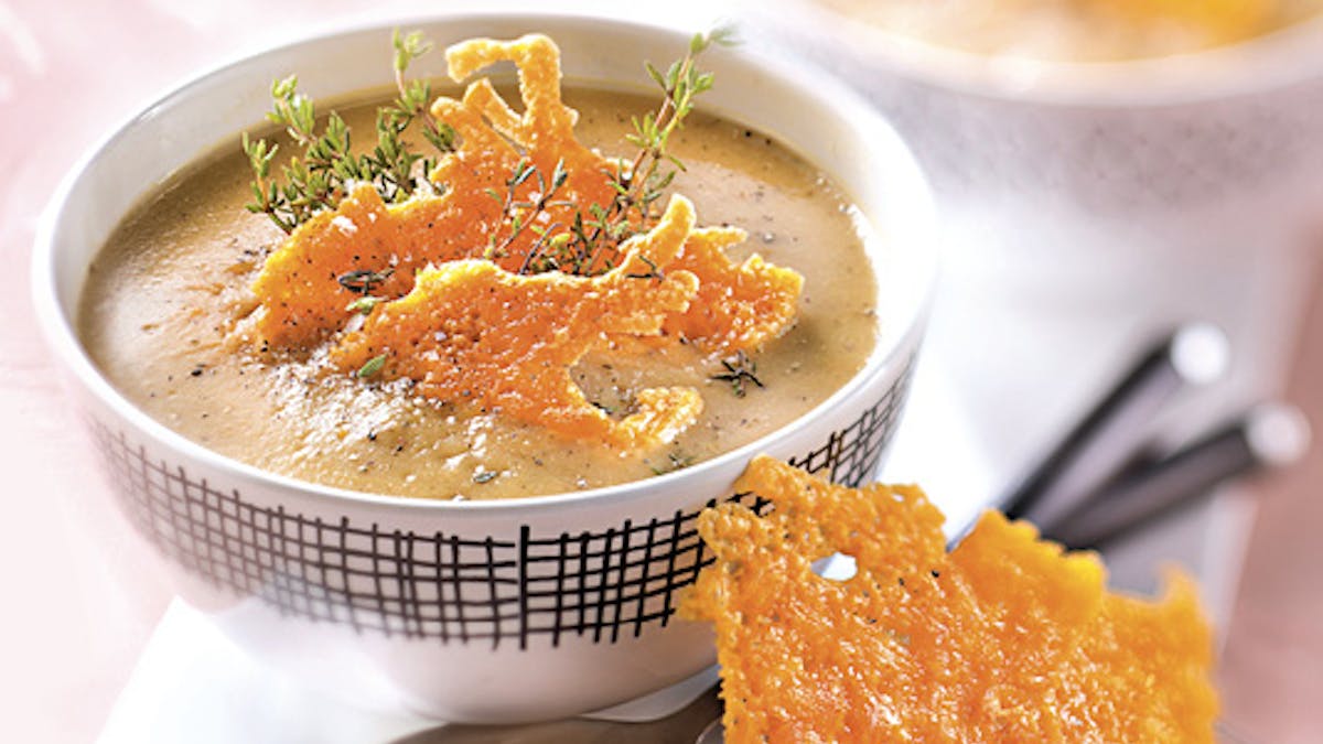 Recette Veloute De Pois Casses Et Chips D Edam Sante Magazine Recette Veloute De Pois Casses Et Chips D Edam Sante Magazine