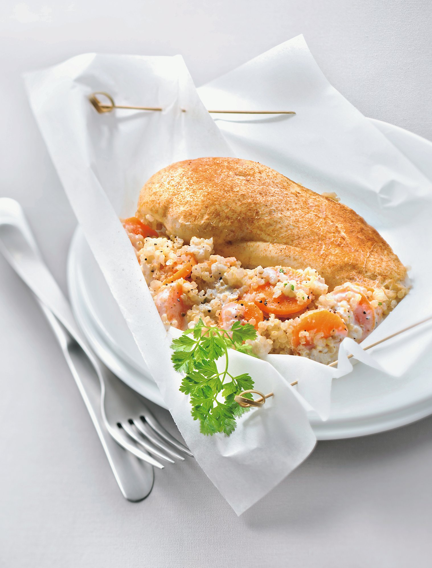 Recette Papillote De Blanc De Poulet Quinoa Et Carottes Sante Magazine