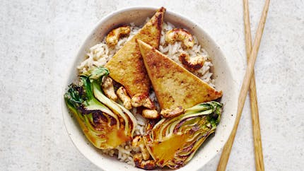 Riz au tofu et au bok choy