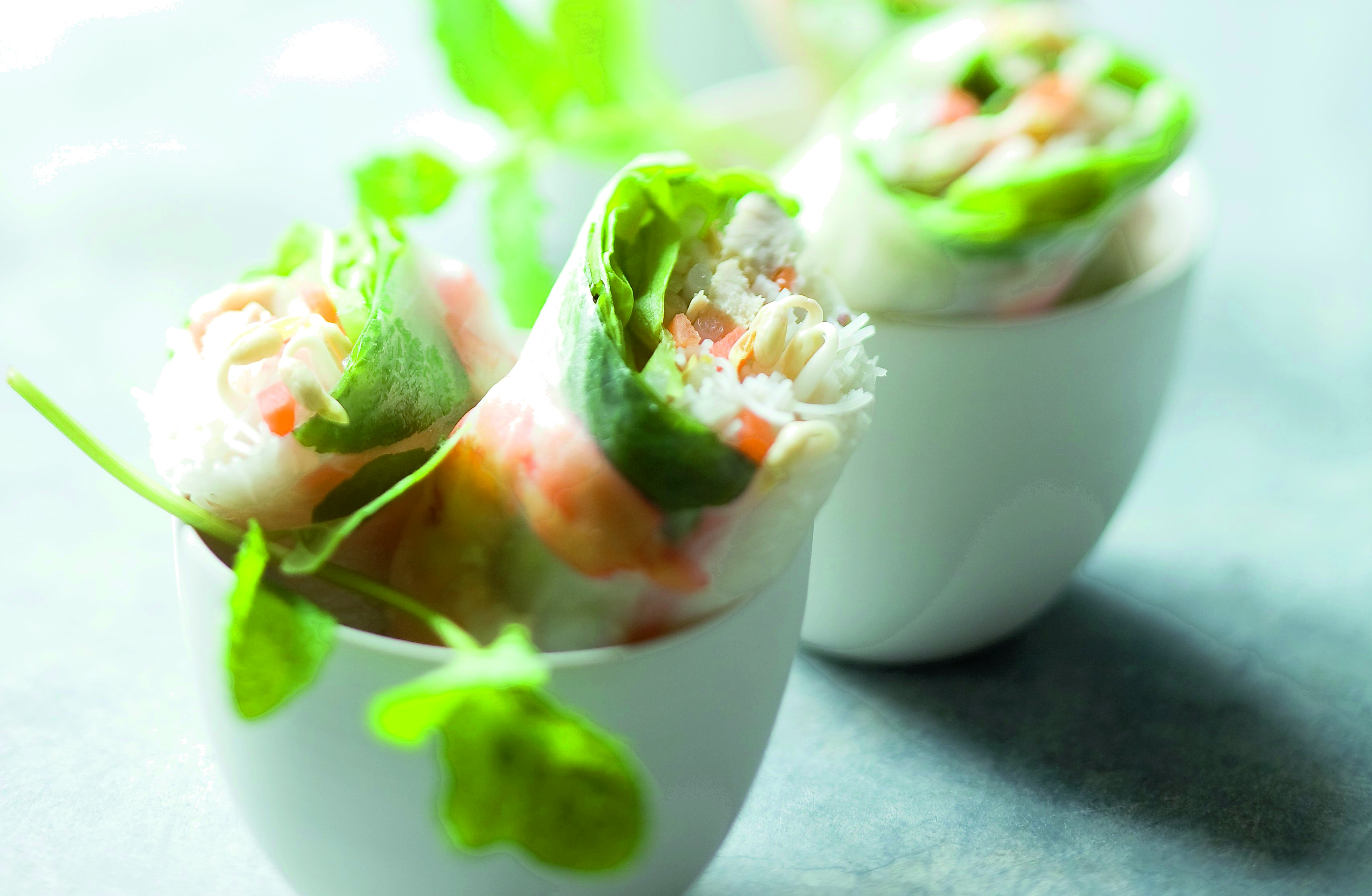 Recette de rouleaux de printemps aux crevettes Santé Magazine