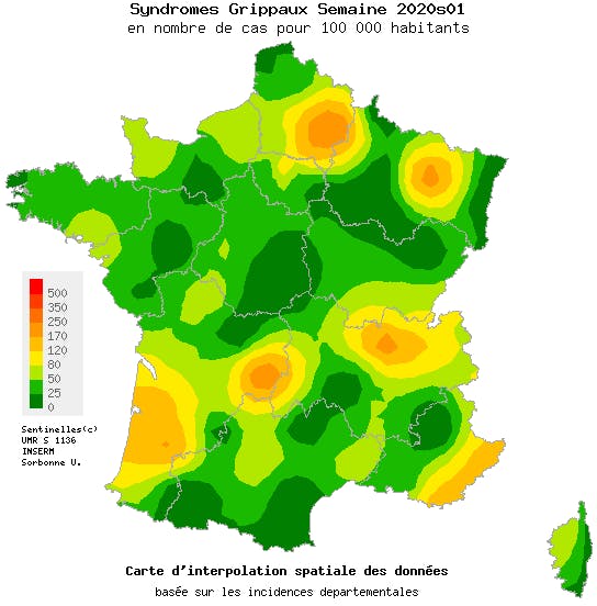 Grippe : onze régions en phase pré-épidémique