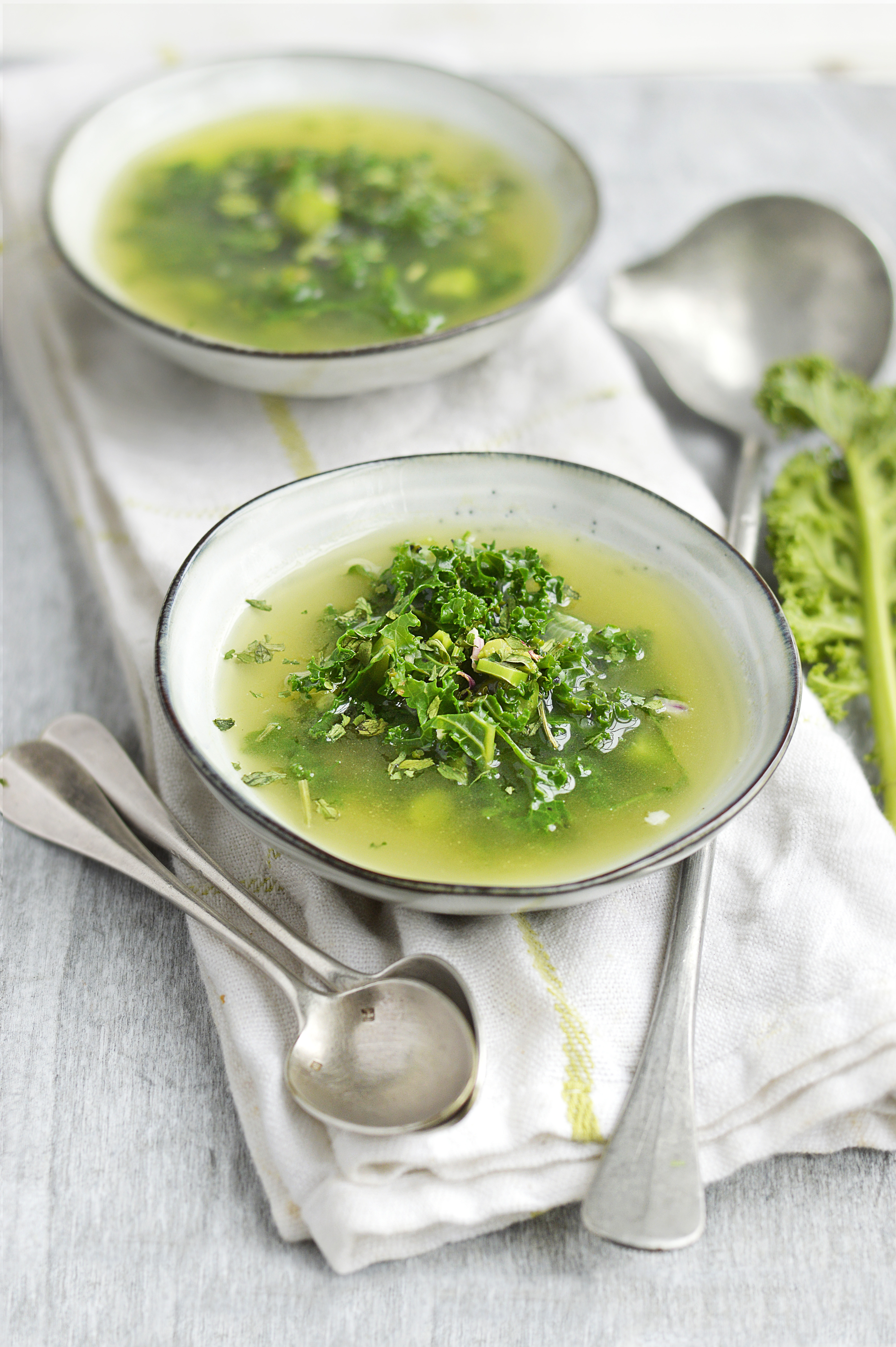 soupe choux kale - potage chou kale