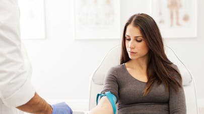 woman and blood test