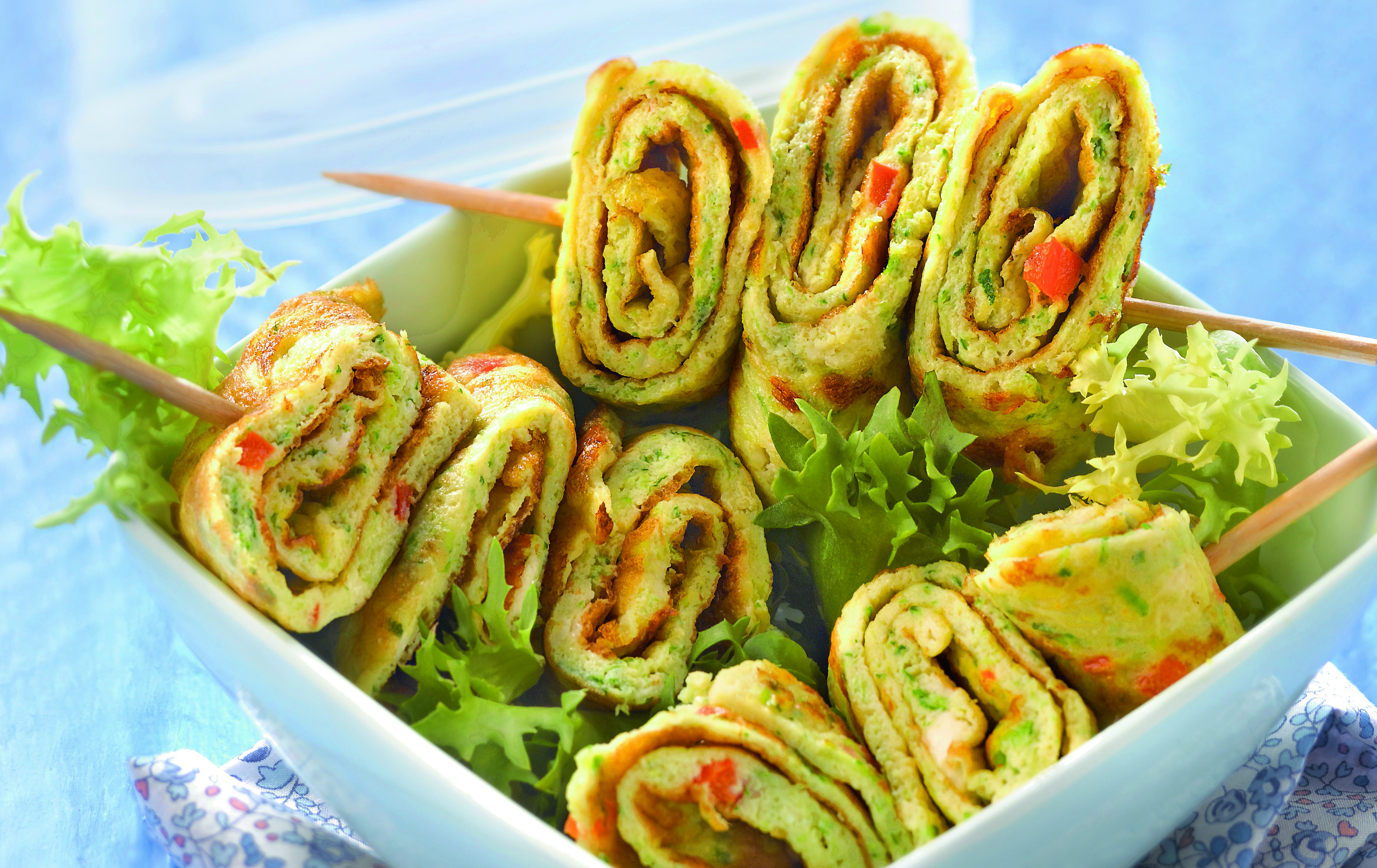 Recette De Mini Brochettes D Omelette Courgettes Feta Sante Magazine