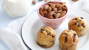 Muffins au jus d’amande et pépites de chocolat