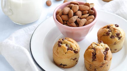 Muffins au jus d’amande et pépites de chocolat