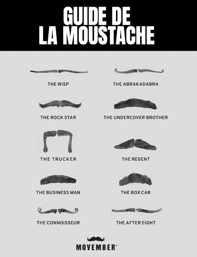 Quelle forme de moustache pour le Movember ? 