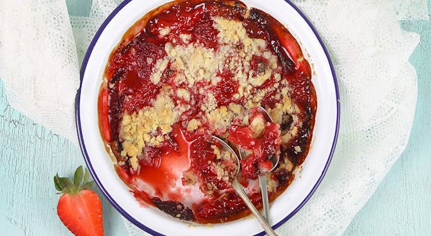 crumble-fraise-rhubarbe