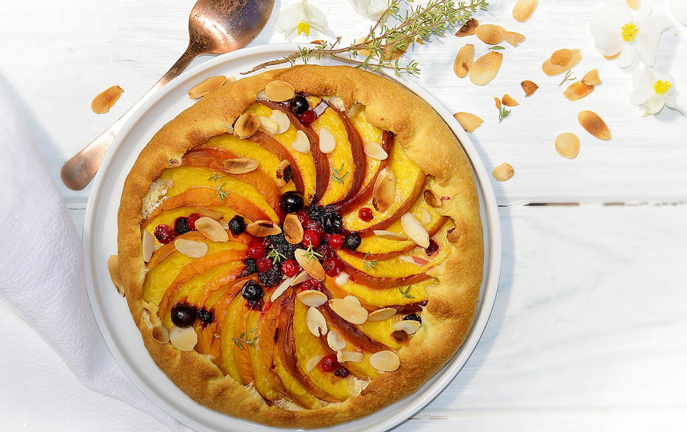 Recette Tatin de mangue au citron vert, coulis fruits de la passion