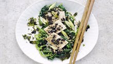 Salade tiède d’épinards au tofu