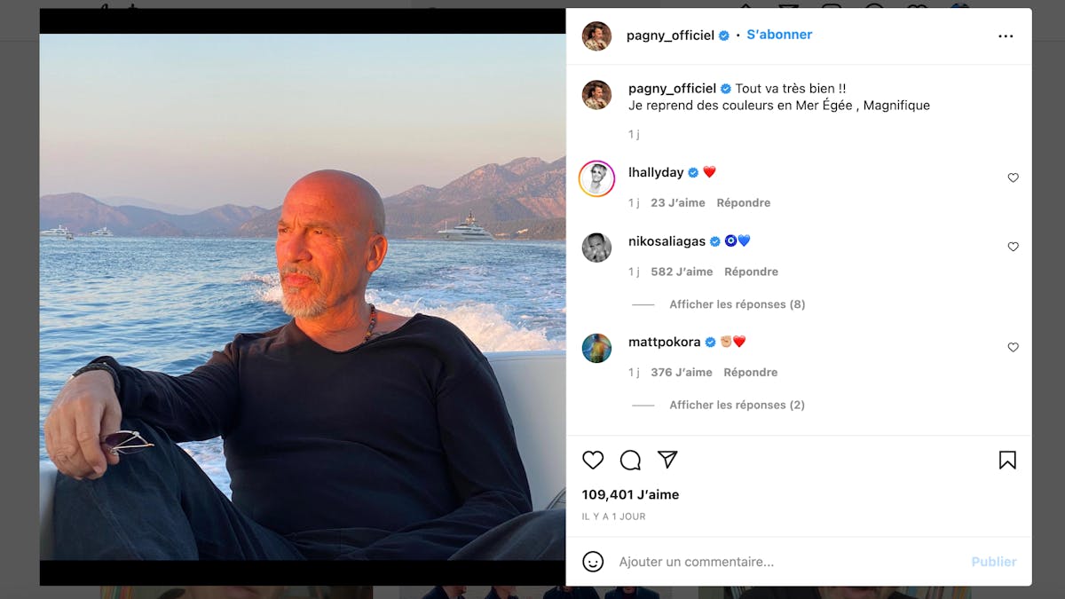Le chanteur a publié une photo de lui lors d’une promenade en bateau.