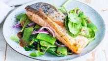 Pavé de saumon grillé et légumes verts