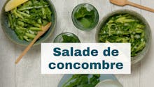 Salade de concombre, gingembre et coriandre