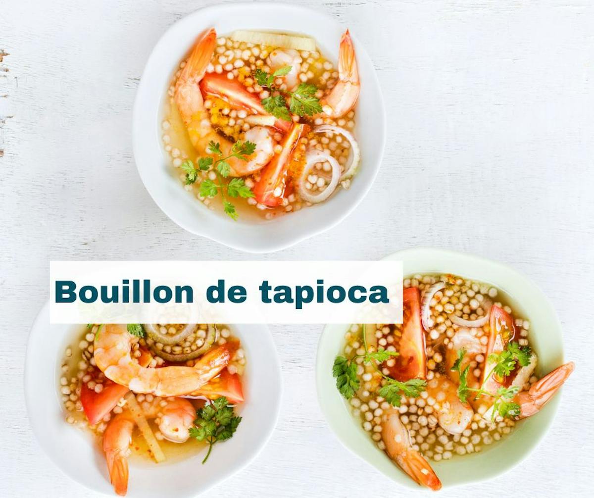 Petits bouillons de tapioca aux crevettes et au curcuma Santé Magazine