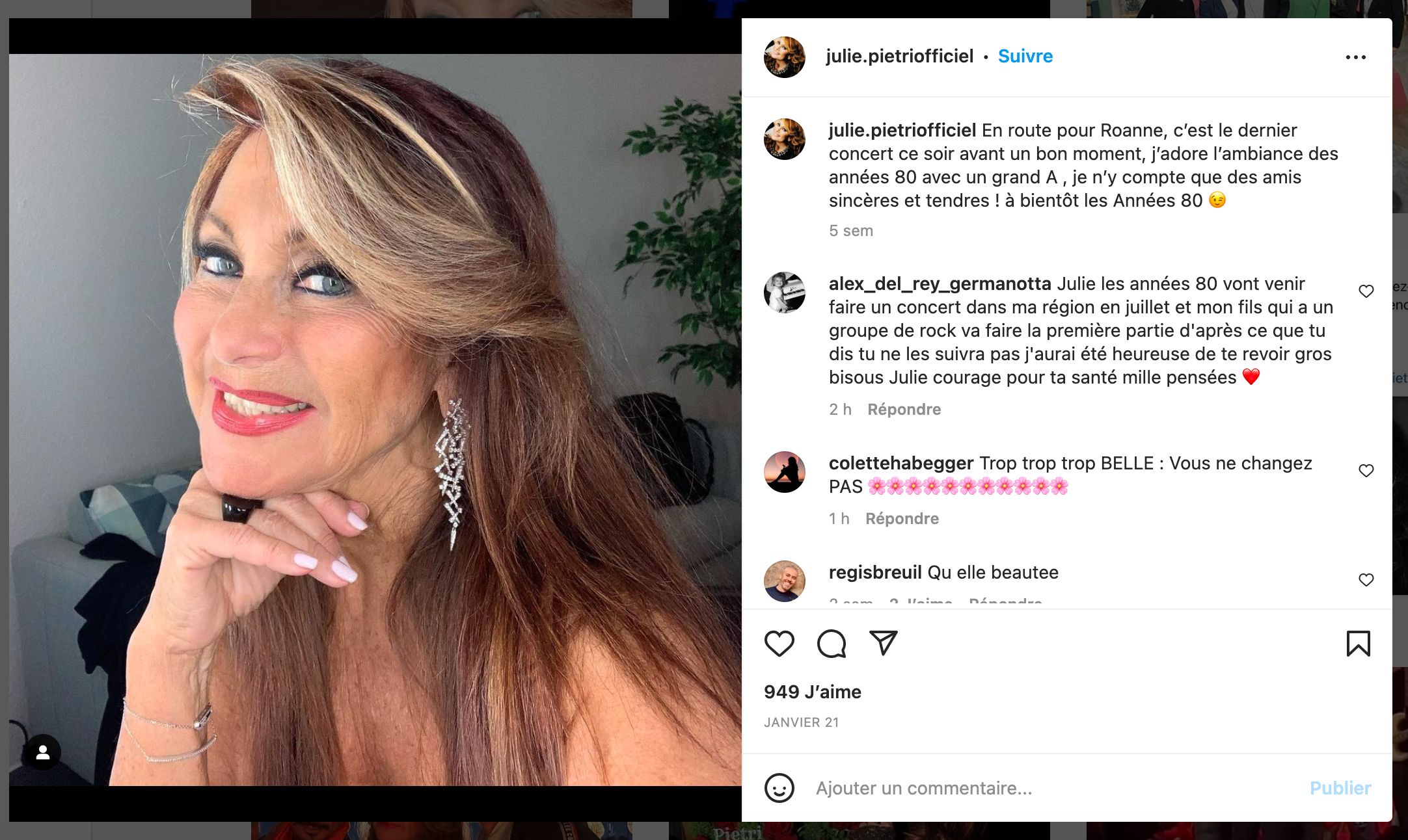 "It's not going very well", Julie Pietri announces that she has cancer