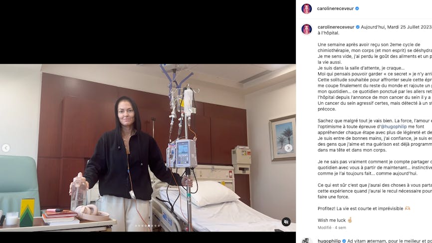 Caroline Receveur donne des nouvelles de son cancer du sein : "Le traitement fonctionne bien"