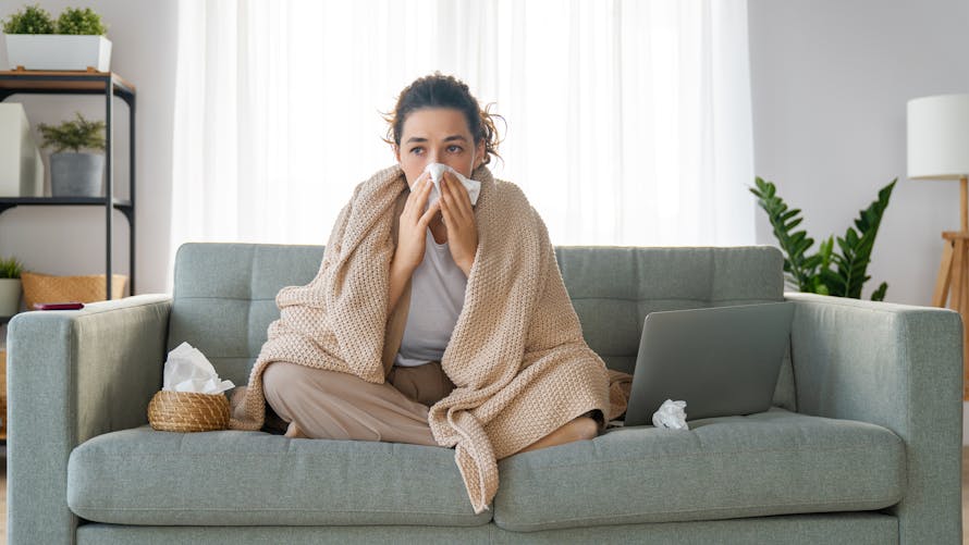 femme et grippe