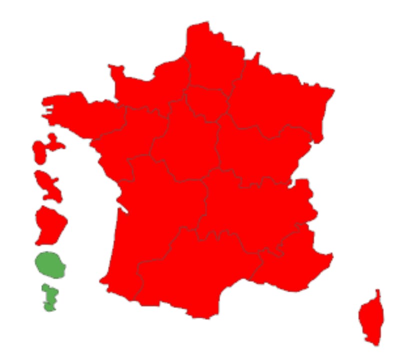 Carte France épidémie grippe février 2024