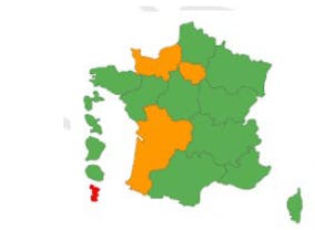 Epidémie de grippe, carte pour semaine du 17 au 23 novembre 2025