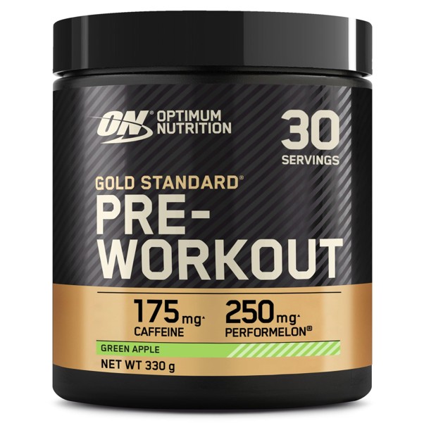 Boîte de supplément pré-entraînement Optimum Nutrition, 30 portions, 175 mg caféine, 250 mg performelean.