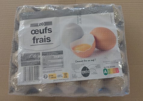 Oeufs en Alvéole de 20 Oeufs