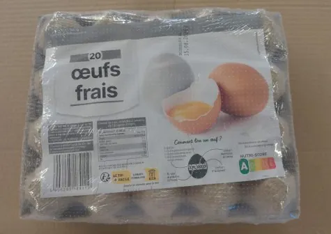 Oeufs en Alvéole de 20 Oeufs