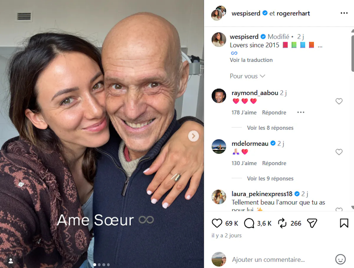 11 ans d’amour, 10e chimiothérapie : l’ex Miss France Delphine Wespiser au chevet de son conjoint Roger Erhart
