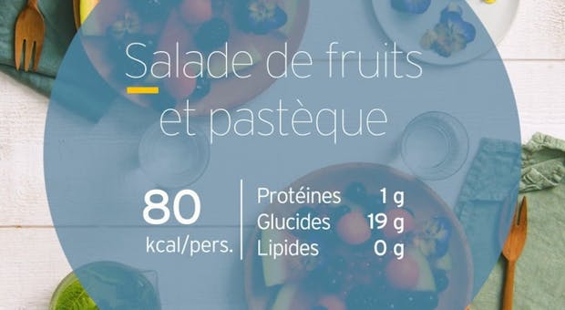 Salade de fruits et pastèque 