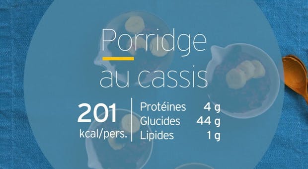 Porridge au cassis