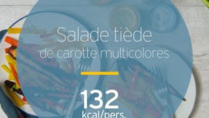 Salade tiède de carottes multicolores