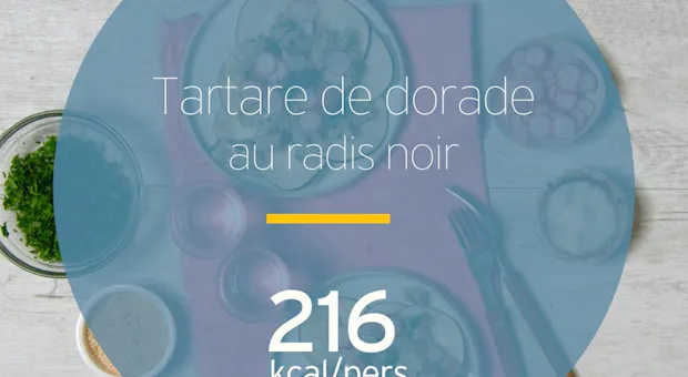 Tartare de dorade au radis noir