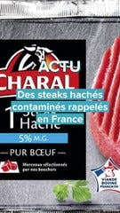 Rappel Consommateur - Détail Steaks hachés frais 5% MG Charal